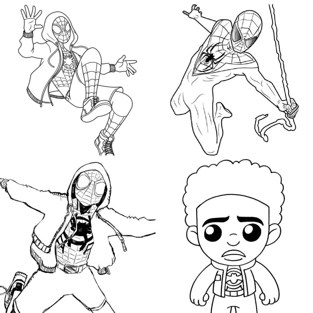 miles morales coloring pages
