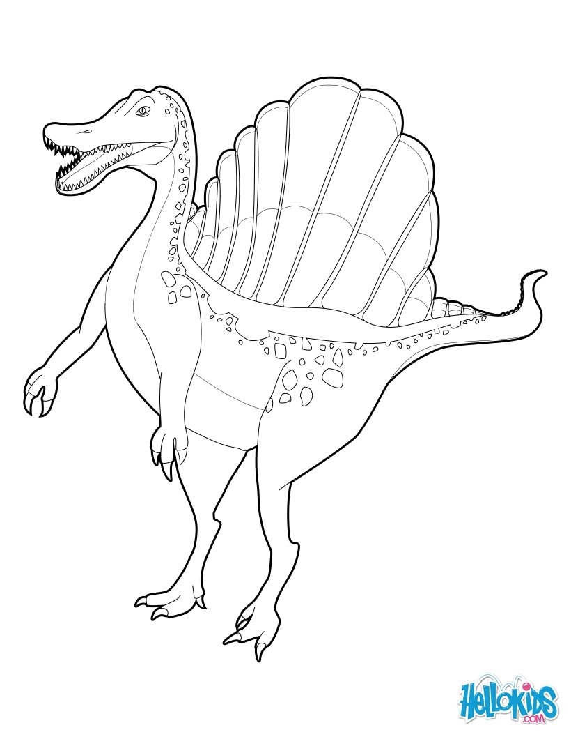 Spinosaurus Coloring Pages Hellokids