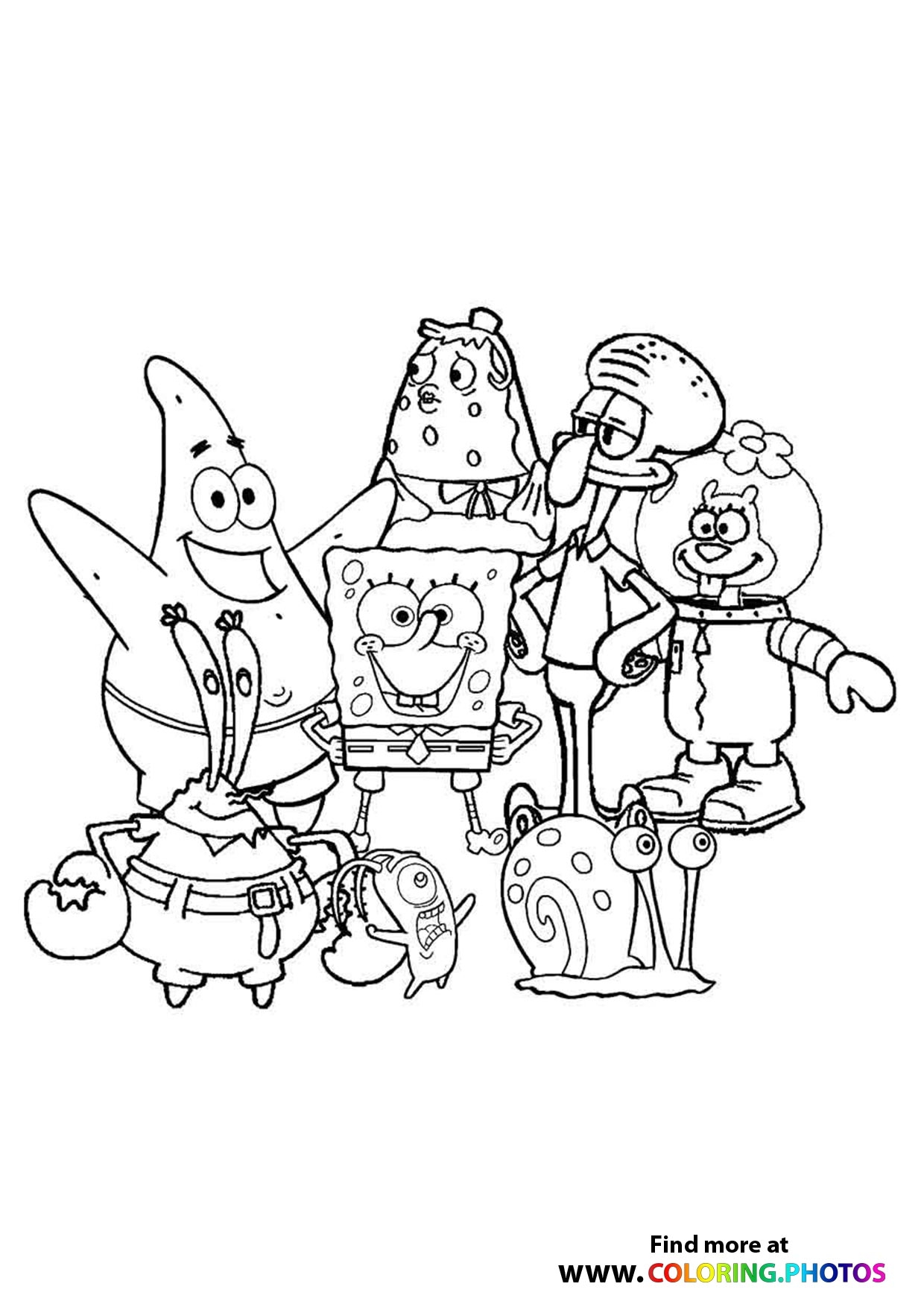 SpongeBob SquarePants Coloring Pages For Kids Free Print Or Download