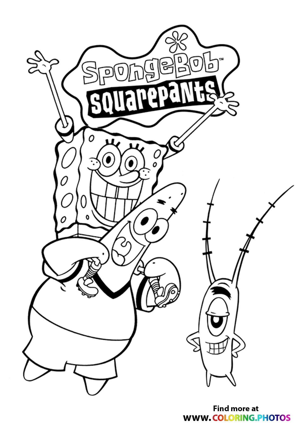 SpongeBob SquarePants Coloring Pages For Kids Free Print Or Download