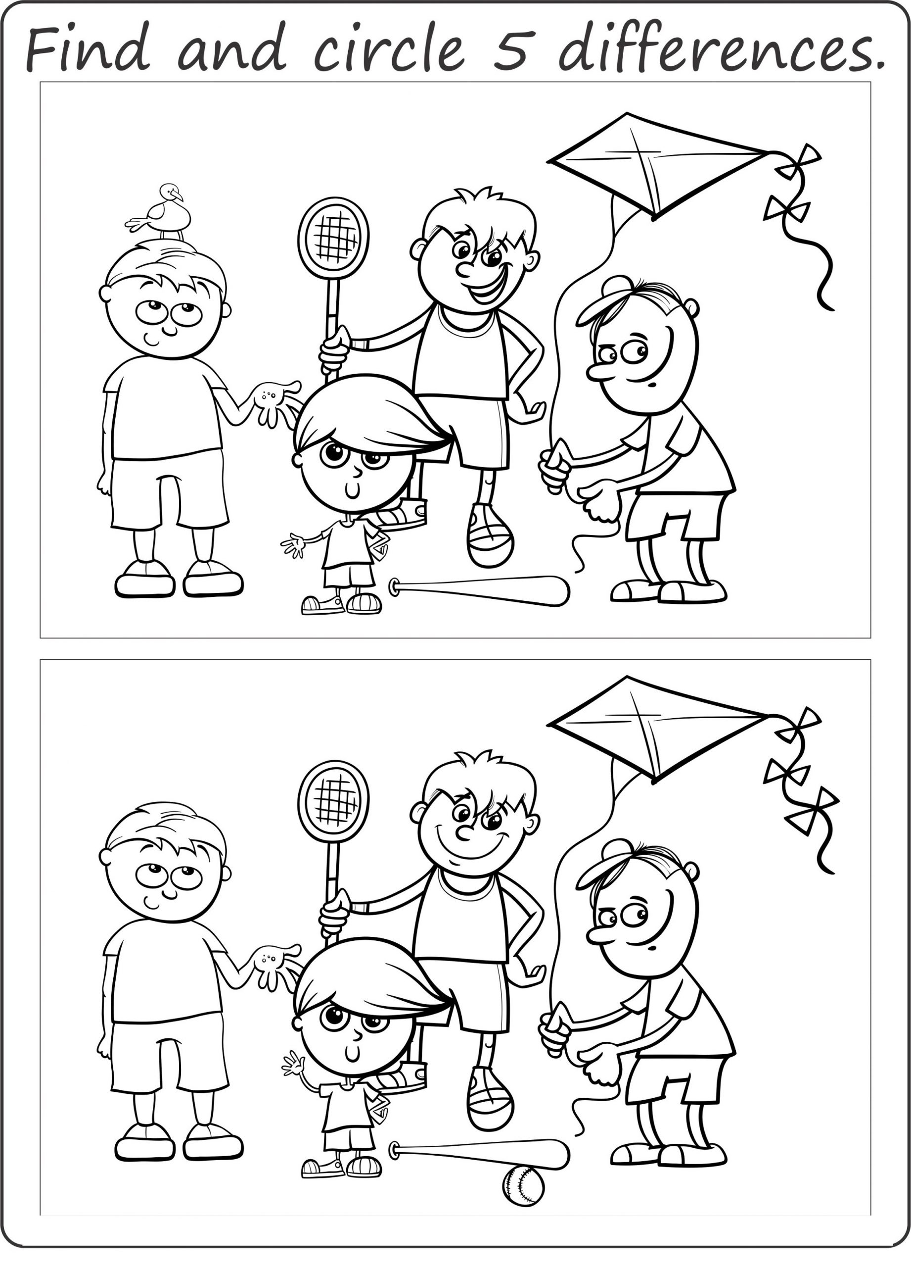 spot the difference worksheets