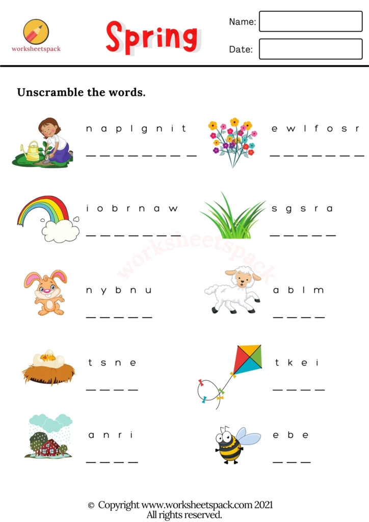 Spring Activity Worksheets