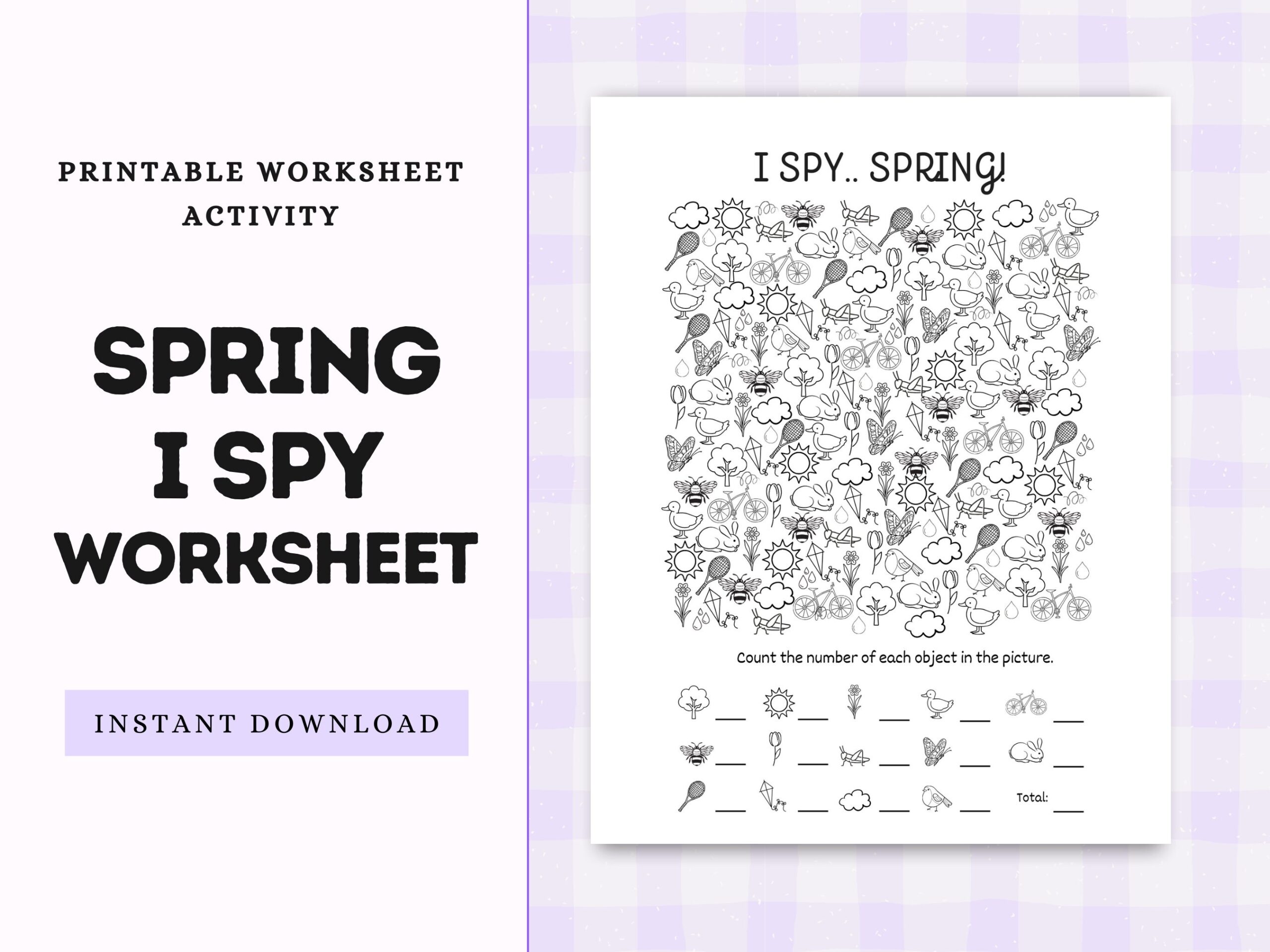 Spring themed I Spy Printable Worksheet Digital PDF Worksheets Library Spring themed I Spy Printable Worksheet Digital PDF Worksheets Library