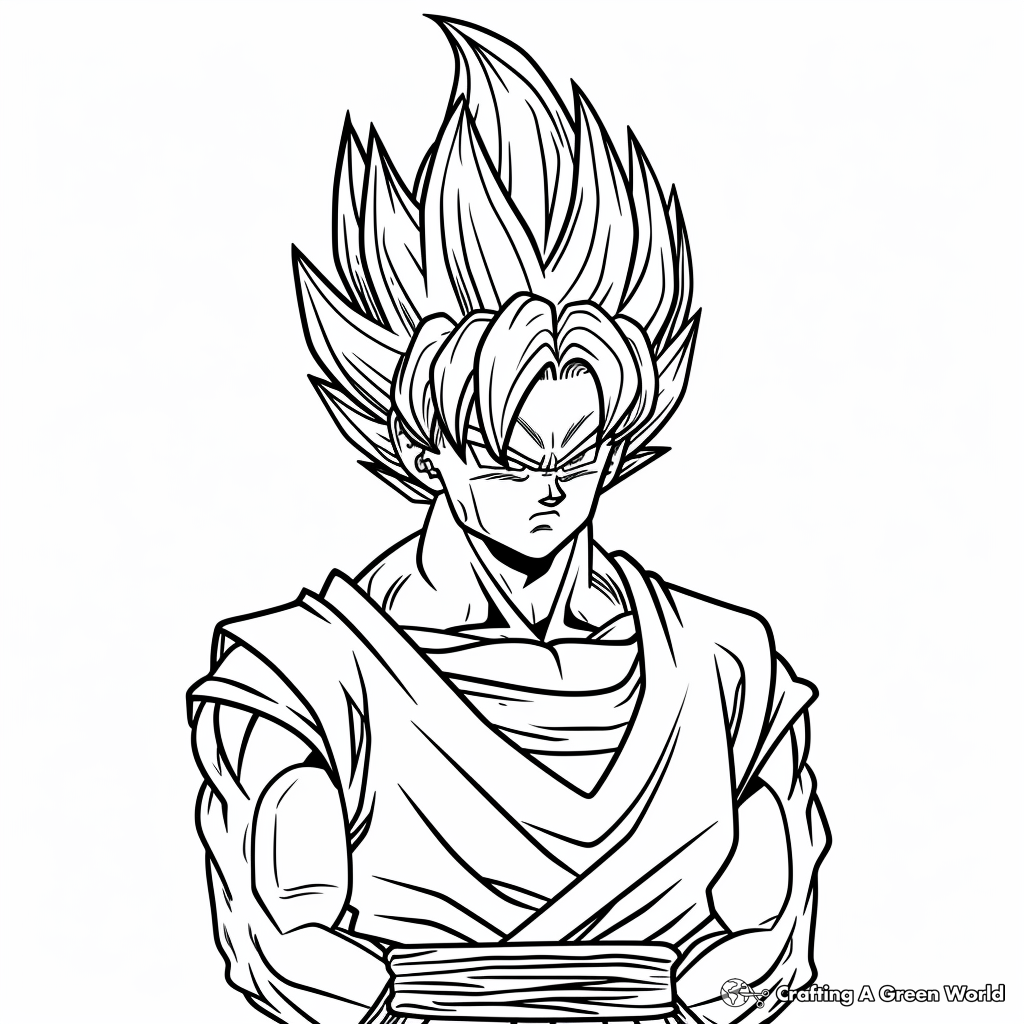 SSJ Goku Coloring Pages Free Printable 