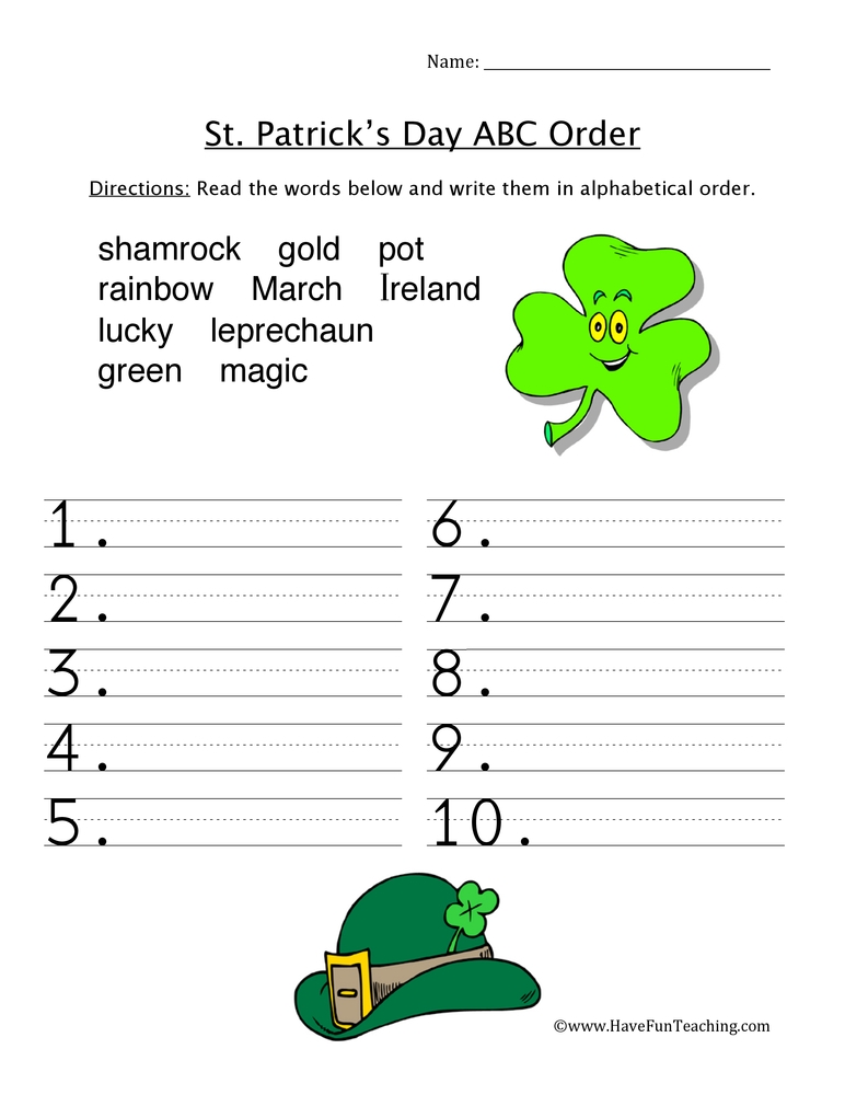 st patrick s day worksheet st patrick s day worksheet