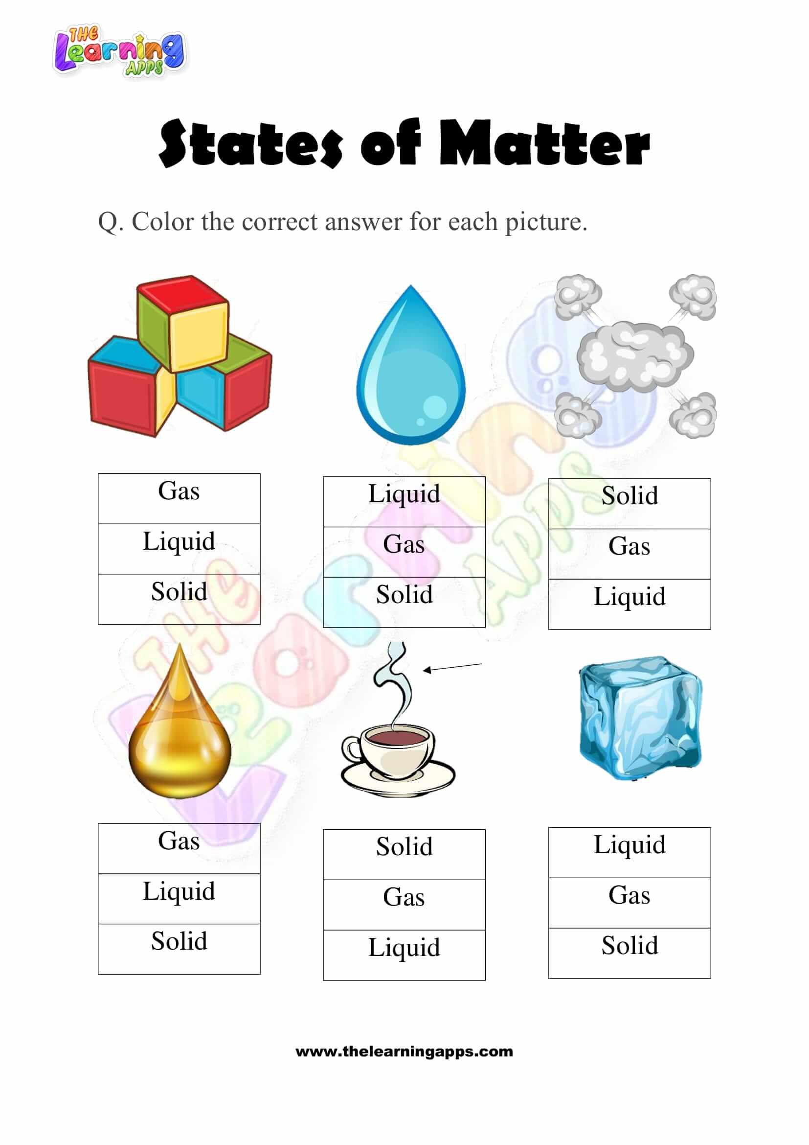 States Of Matter Worksheet Free Printable PDF For Kids Worksheets States Of Matter Worksheet Free Printable PDF For Kids Worksheets
