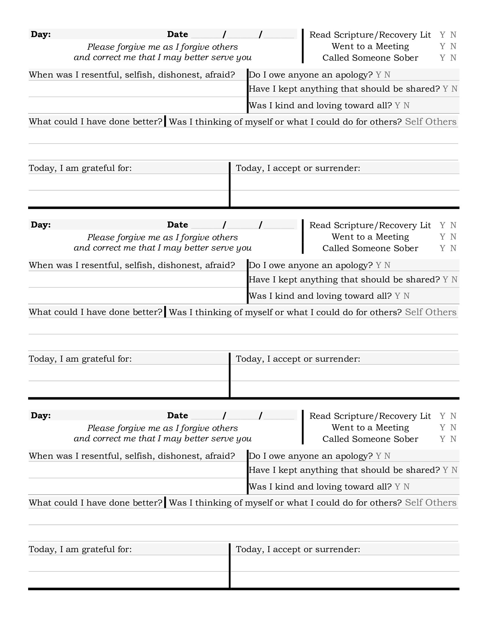 aa step 1 worksheet aa step 1 worksheet