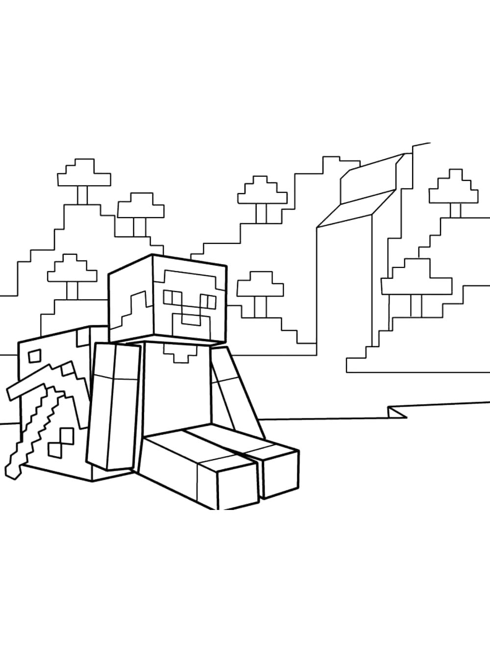Steve Minecraft Coloring Pages Steve Minecraft Coloring Pages