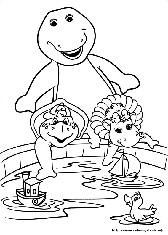 Story Of A Friendly Dinosaur Barney 20 Barney Coloring Pages Free 