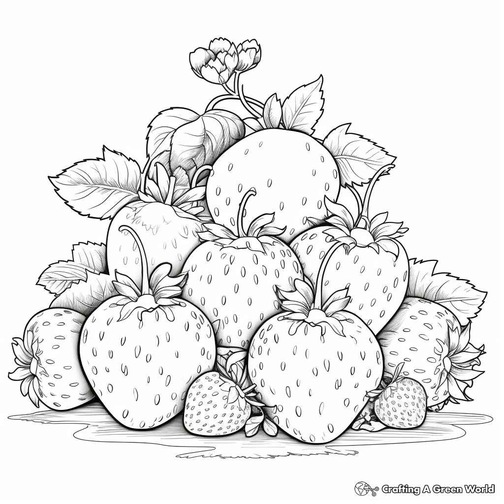Strawberry Coloring Pages Free Printable 