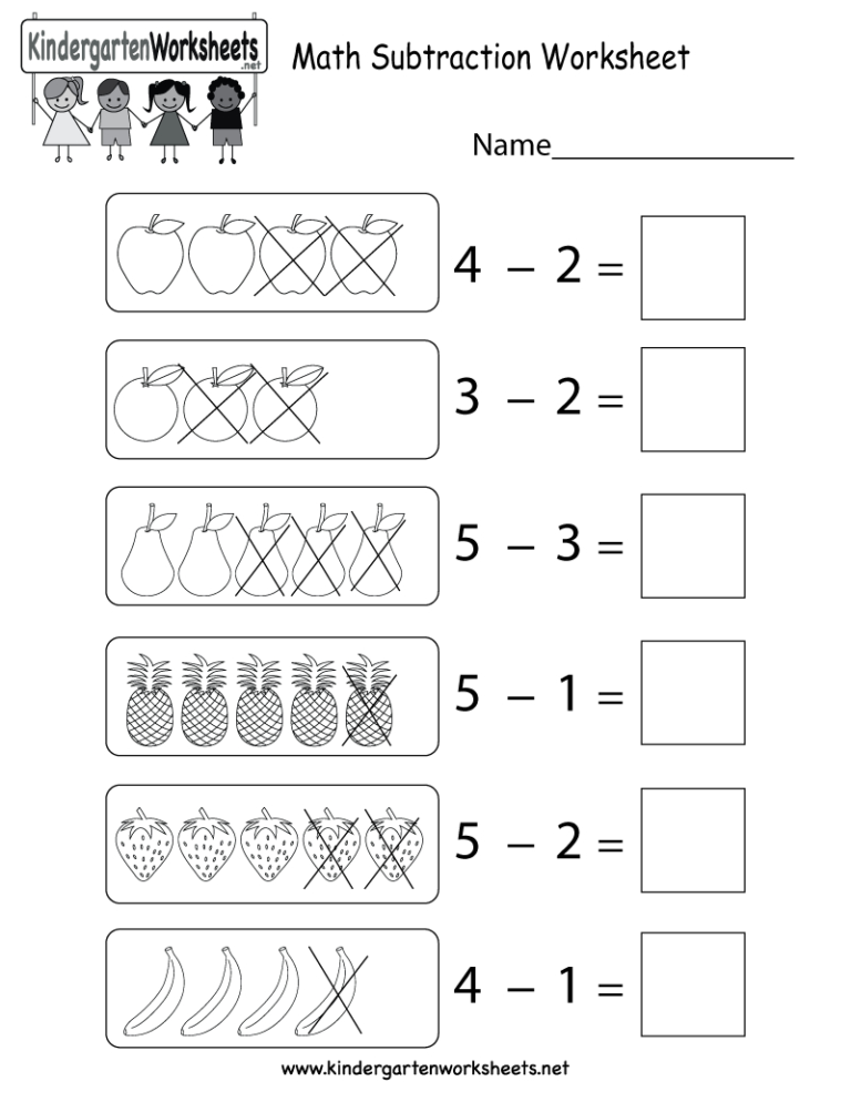 kindergarten subtraction worksheets kindergarten subtraction worksheets