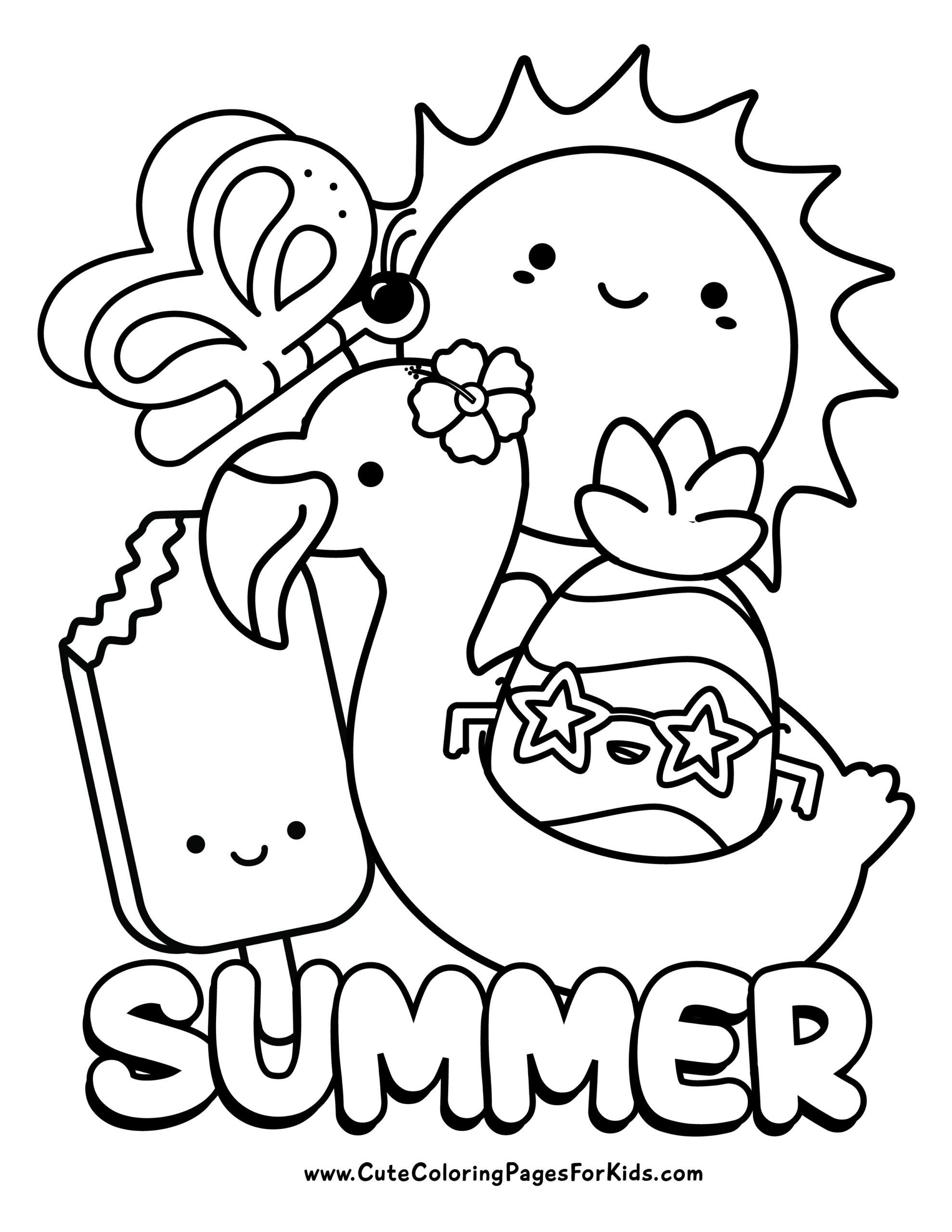Summer Coloring Pages 10 Free Printable PDF Downloads Cute Coloring Summer Coloring Pages 10 Free Printable PDF Downloads Cute Coloring