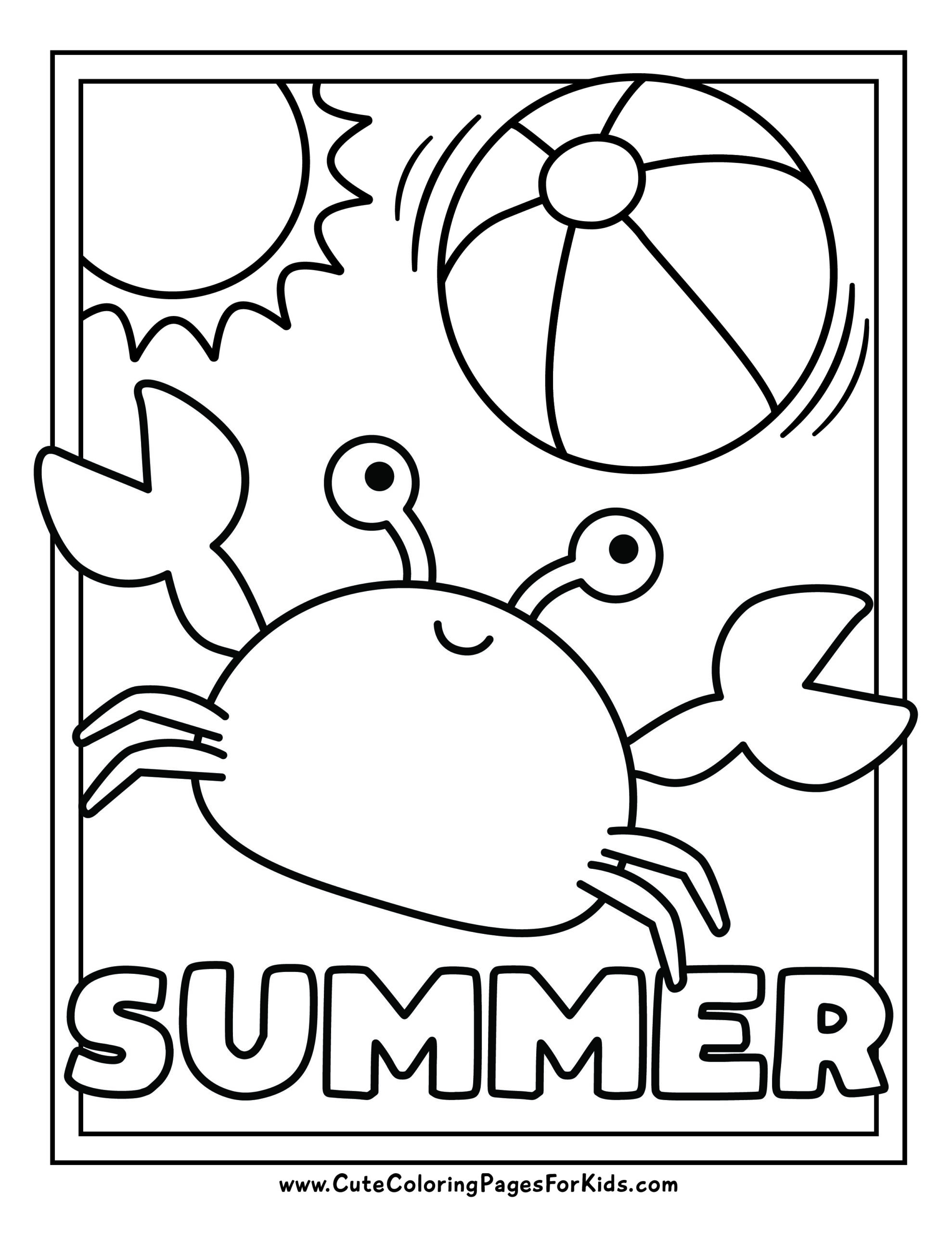 summer coloring page