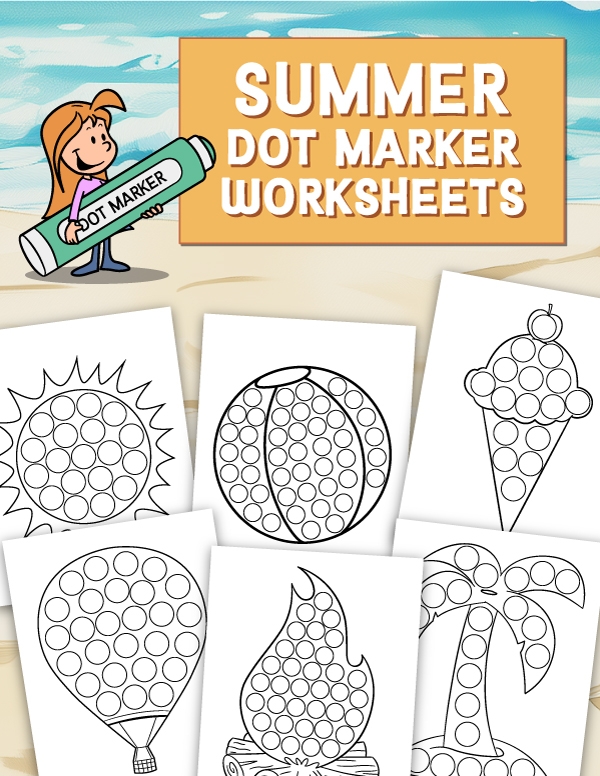 Summer Dot Marker Worksheets Bundle Tim 39 s Printables