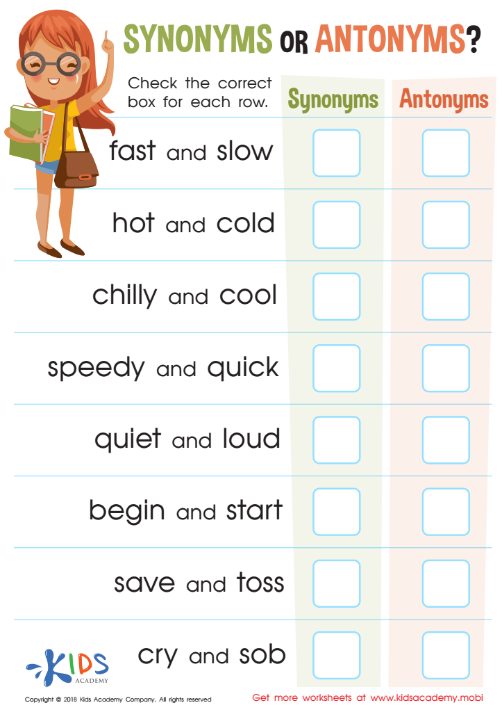 SUMMER Synonym And Antonym Worksheet Pack Worksheets Library