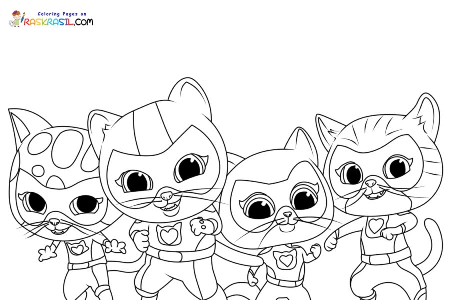 SuperKitties Coloring Pages