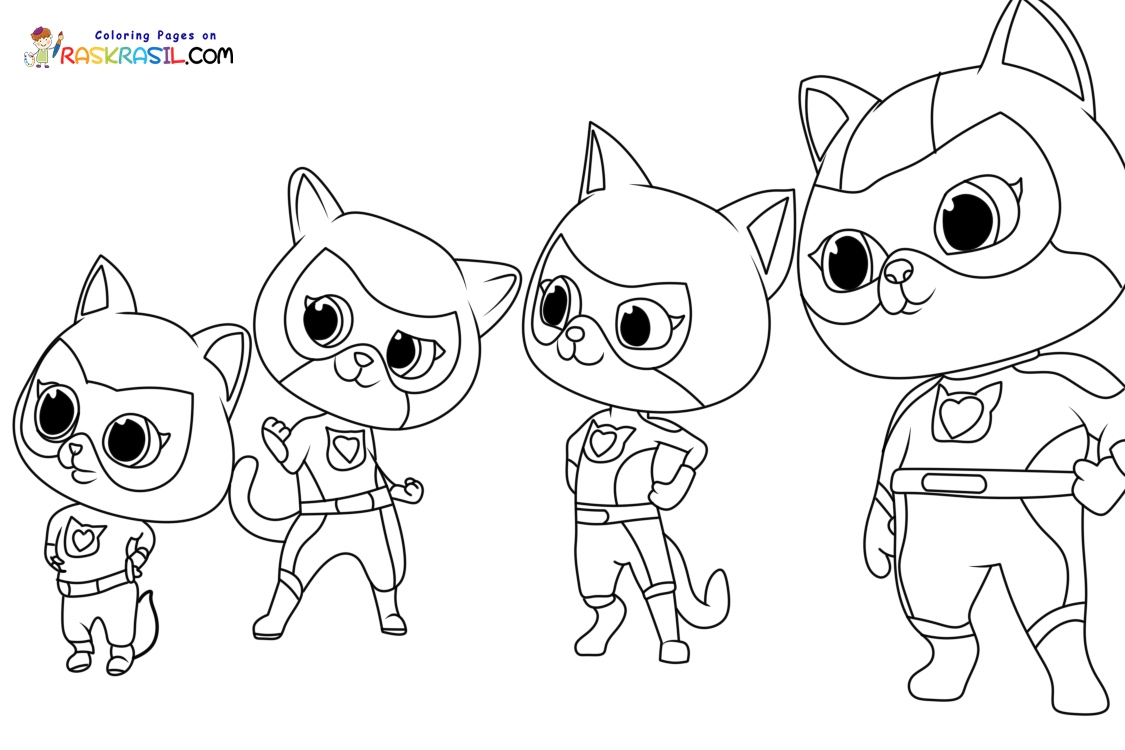 SuperKitties Coloring Pages