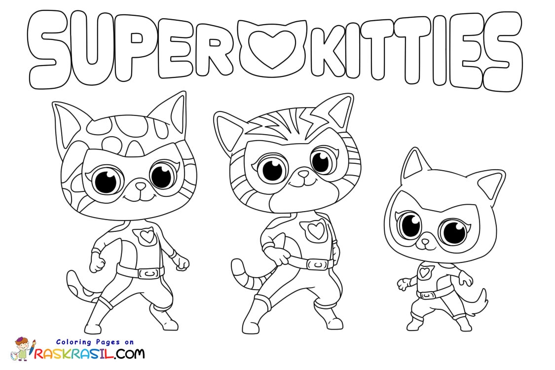 superkitties coloring pages