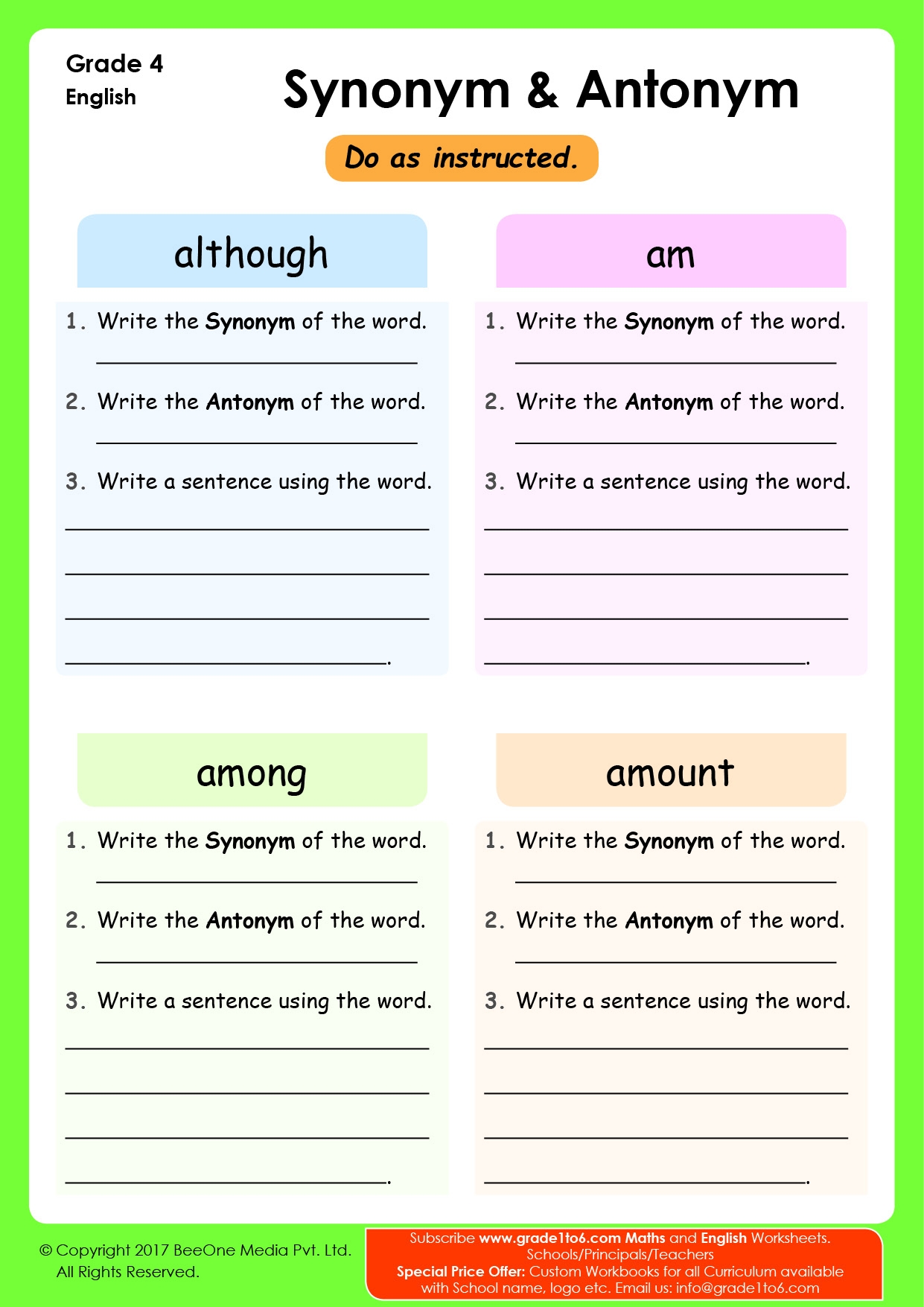Synonyms And Antonyms Worksheet KS2 English teacher Made 