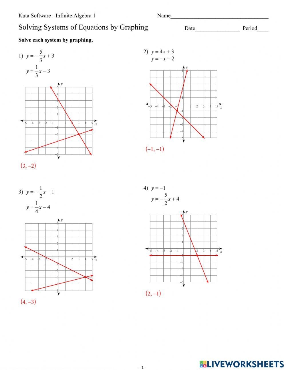 Systems Of Equations Graphing Worksheet Worksheets Library Systems Of Equations Graphing Worksheet Worksheets Library