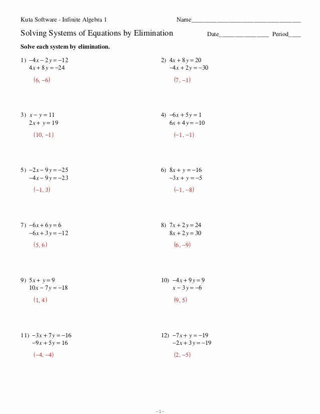 Systems Of Equations Worksheet Elegant Solving Systems Equations By Systems Of Equations Worksheet Elegant Solving Systems Equations By