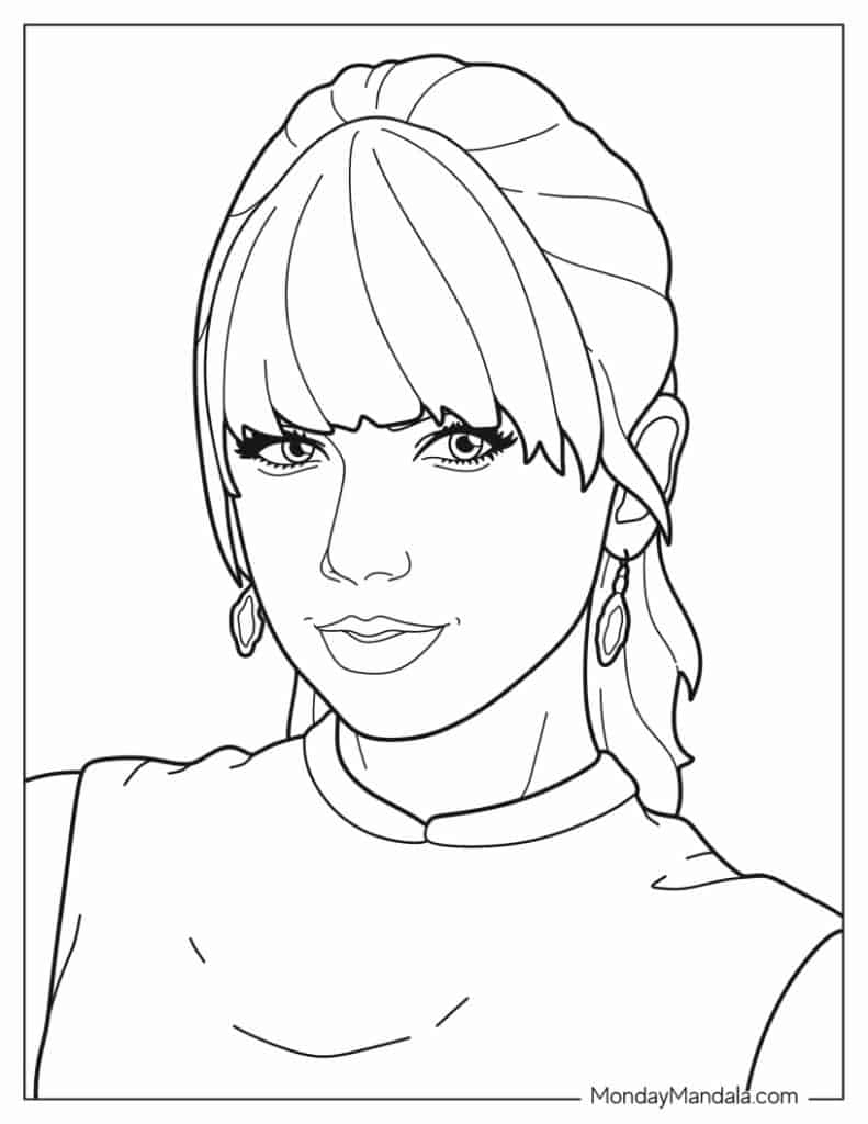 taylor swift coloring page