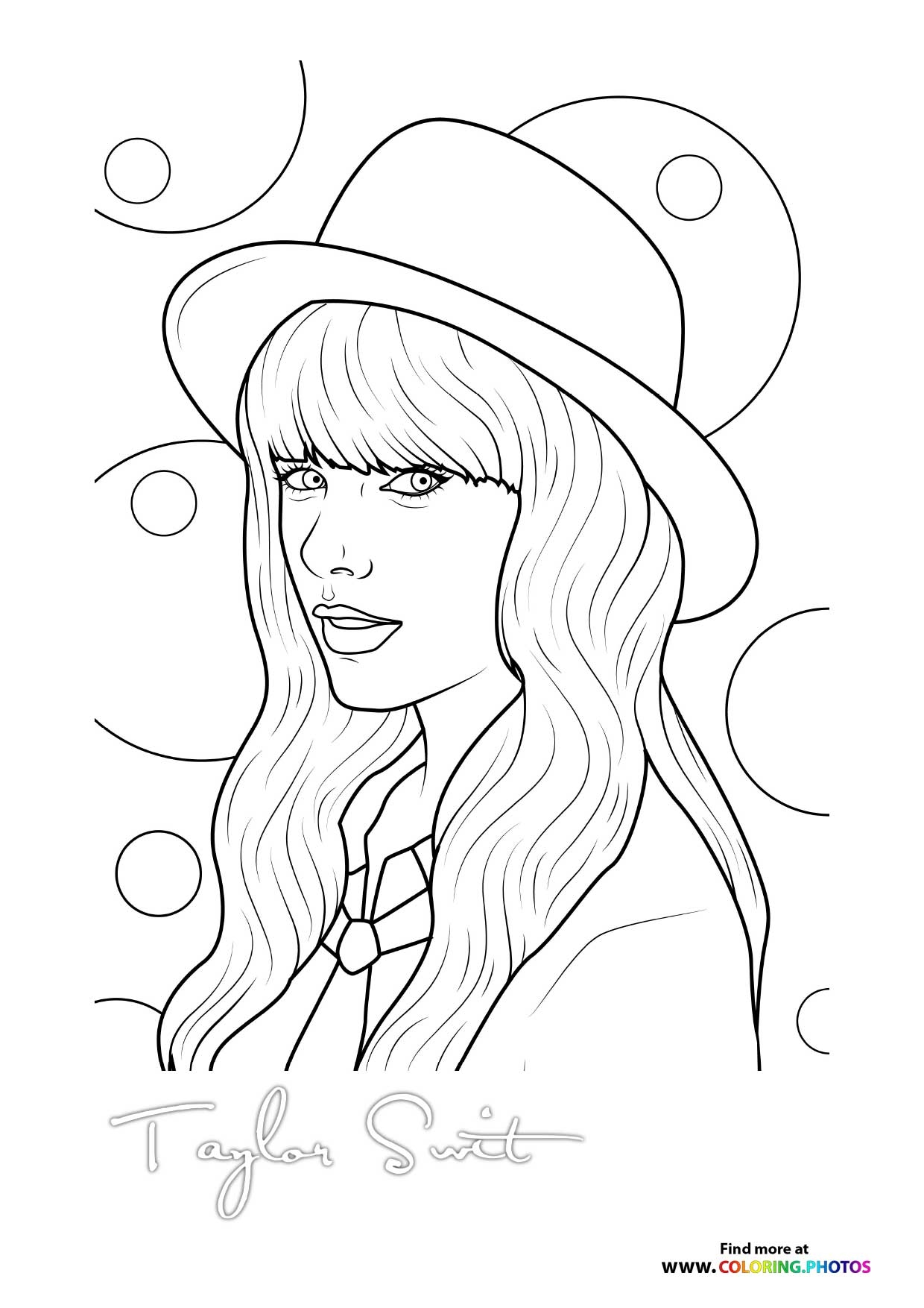 Taylor Swift Coloring Pages 2025 