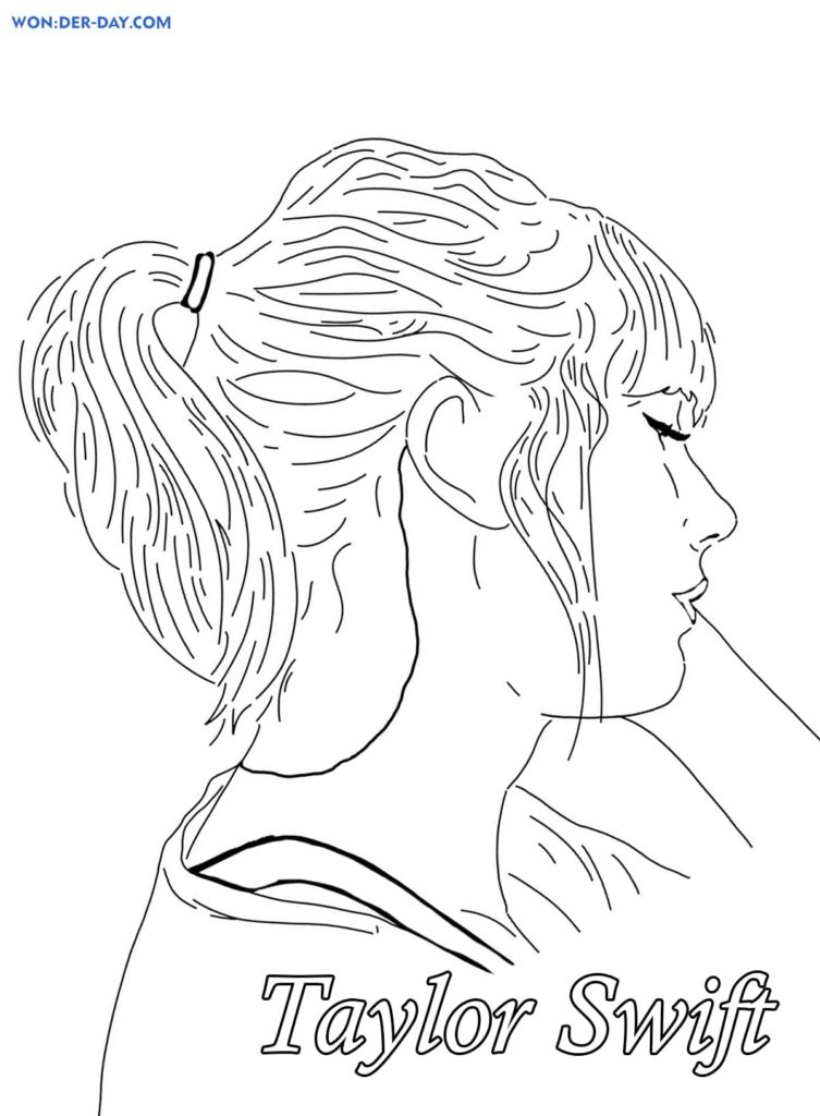 Taylor Swift Coloring Pages Print For Free WONDER DAY Coloring 