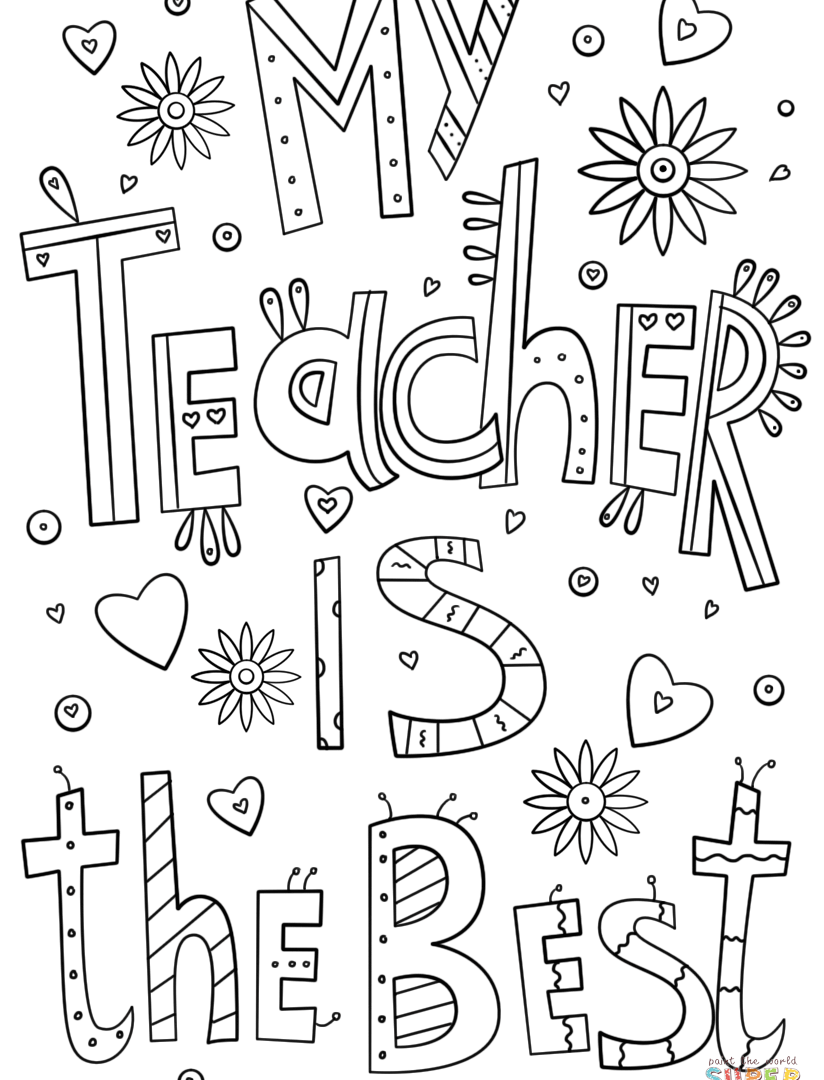 Teacher Appreciation Coloring Pages Printable At GetColorings Teacher Appreciation Coloring Pages Printable At GetColorings