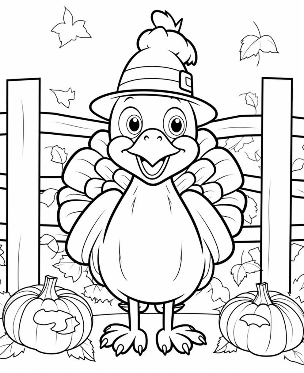 Thanksgiving Color Sheet Free Printable 