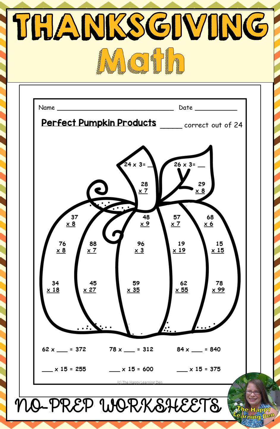 Thanksgiving Math Worksheets