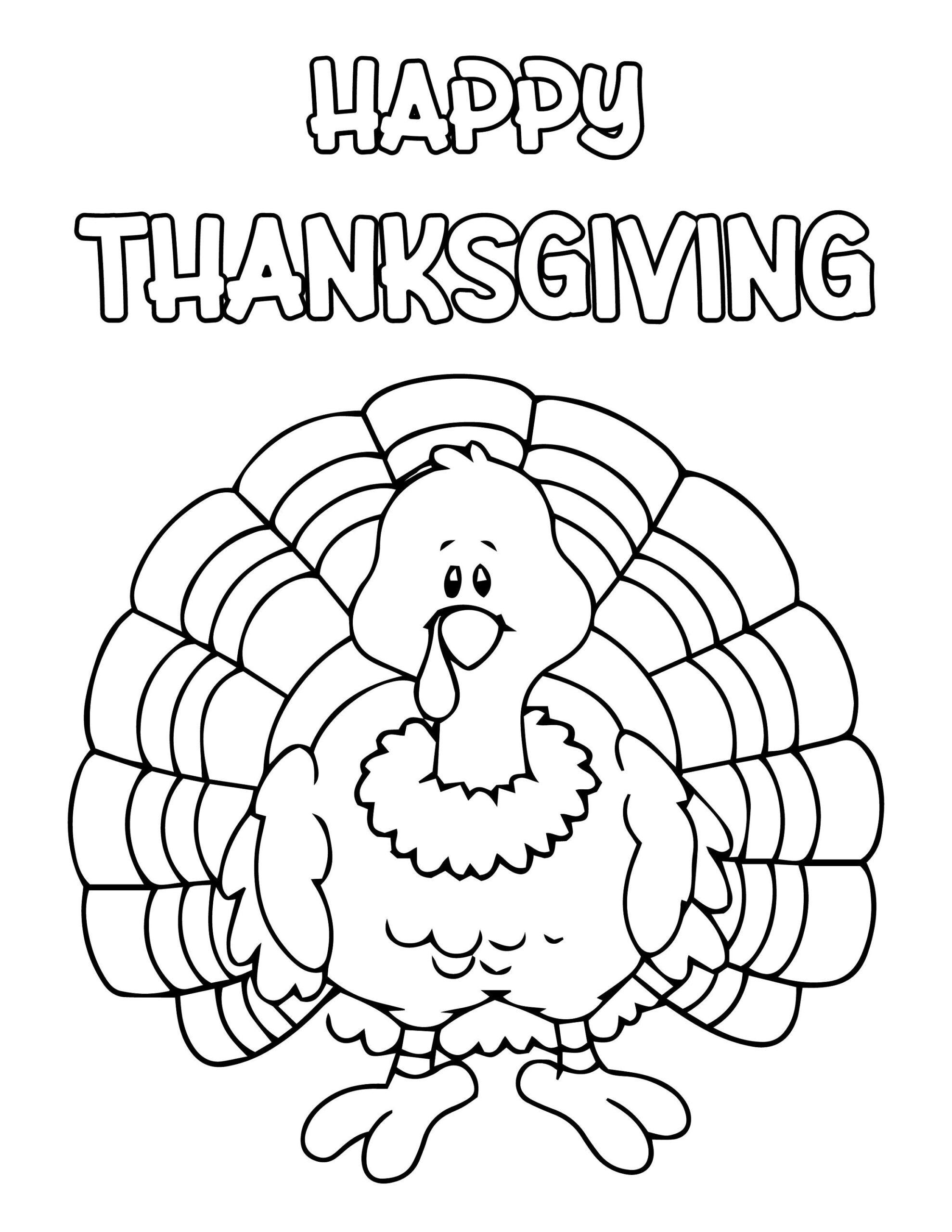 Thanksgiving Printable PDF Digital Coloring Pages For Etsy
