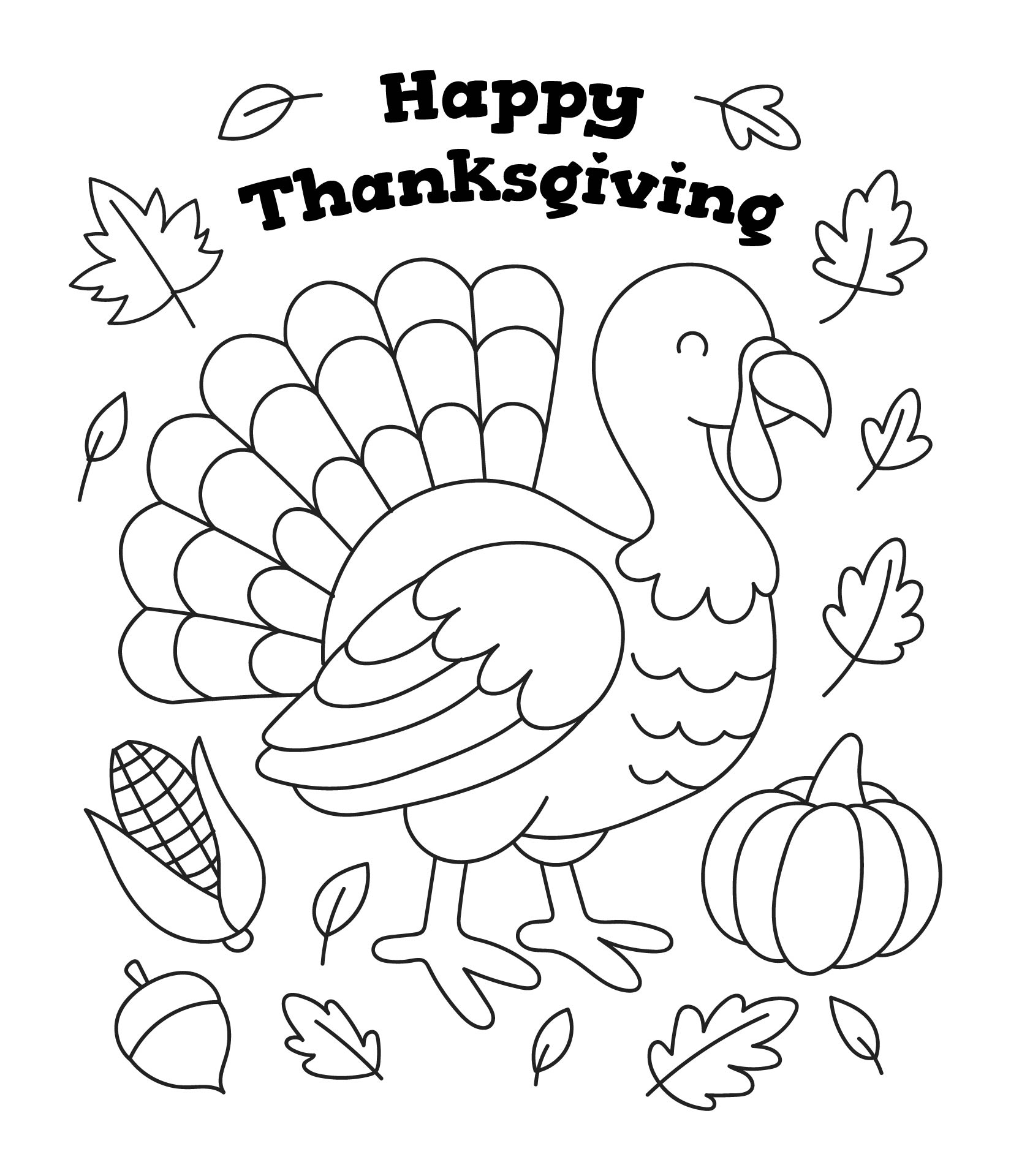 Thanksgiving Turkeys To Color 10 Free PDF Printables Printablee