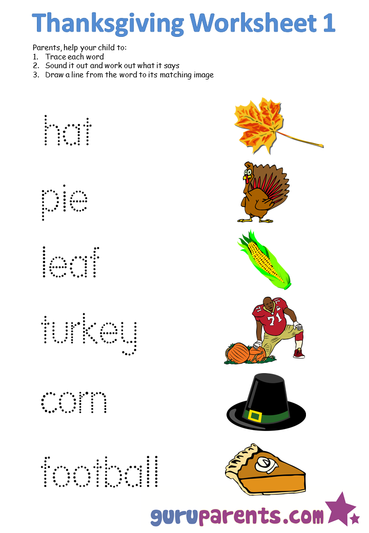 Thanksgiving Worksheets Guruparents Worksheets Library
