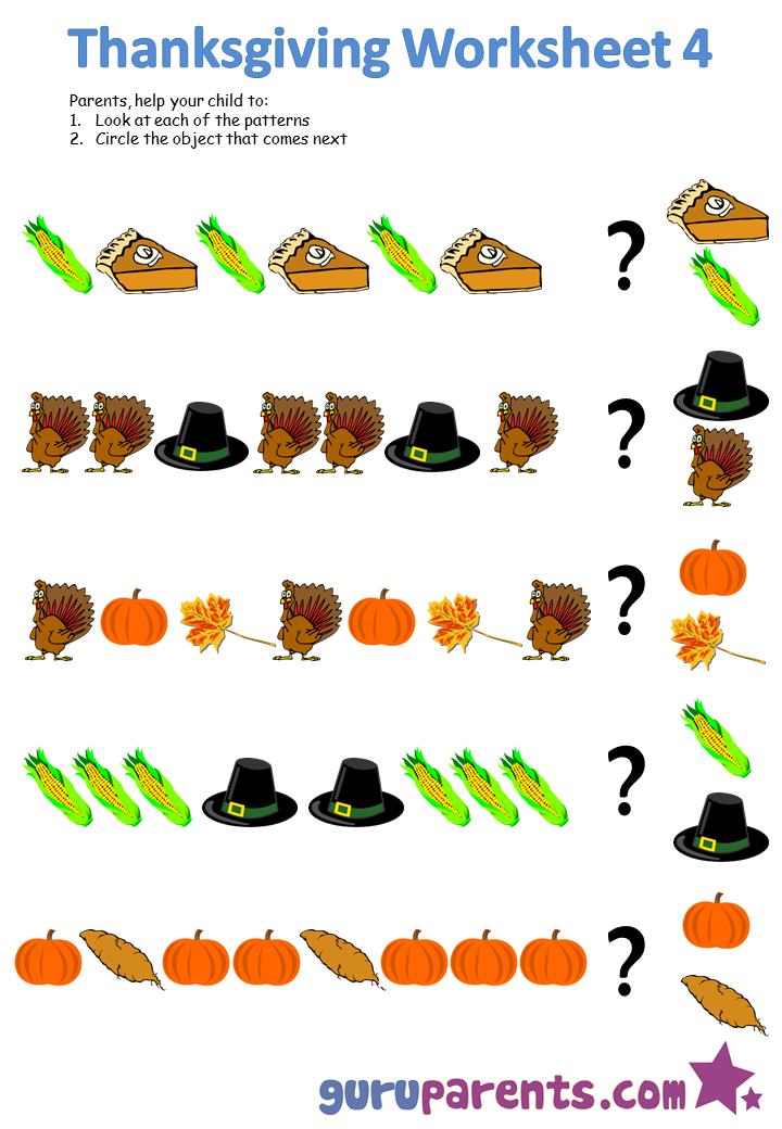 Thanksgiving Worksheets Guruparents Worksheets Library