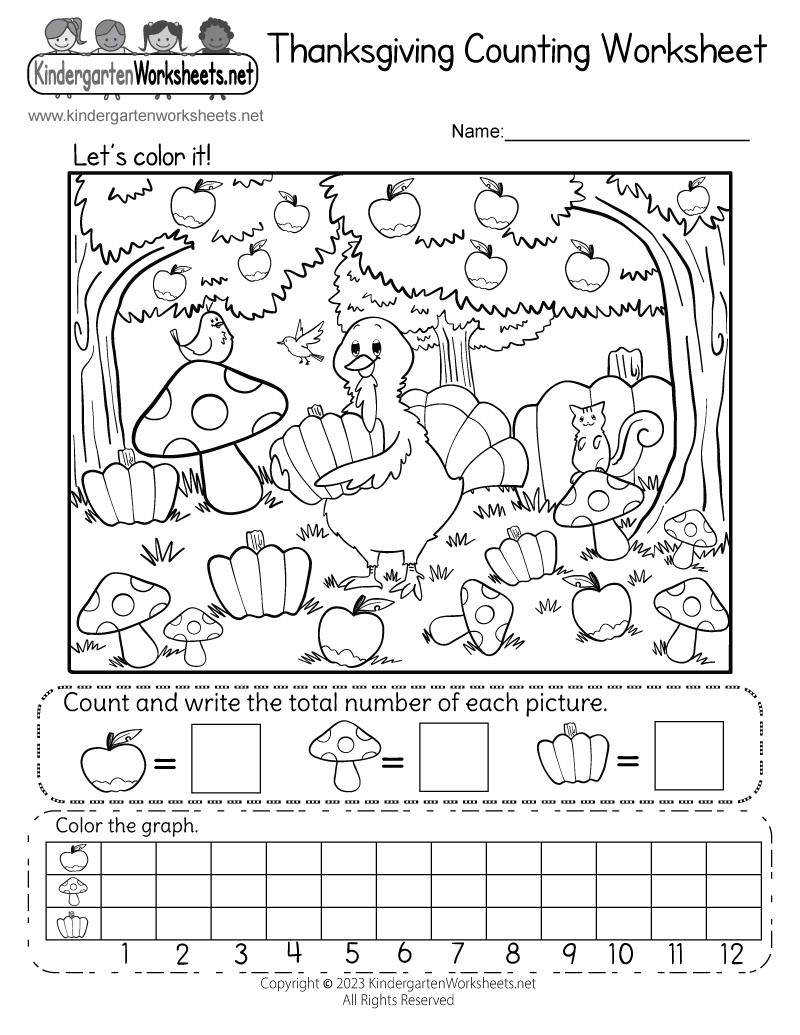 Thanksgiving Worksheets Kindergarten