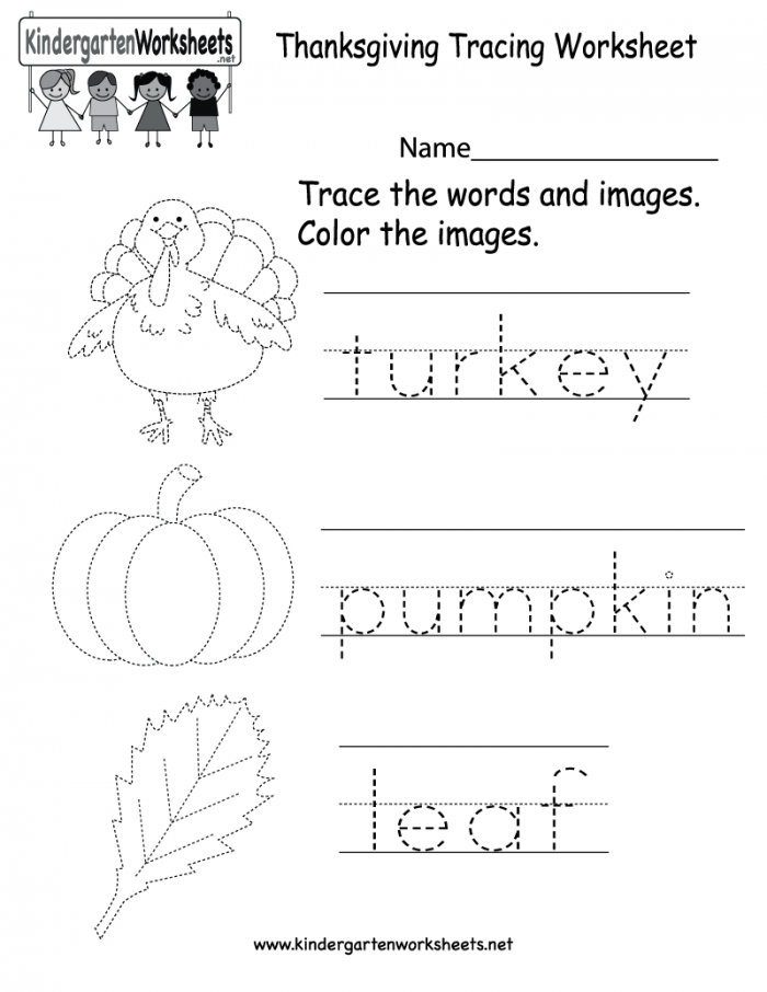 Thanksgiving Worksheets Kindergarten