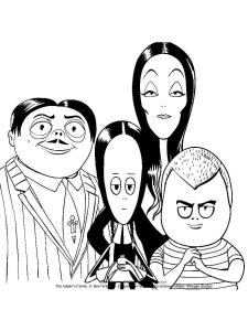 The Addams Family Coloring Page Free Printable