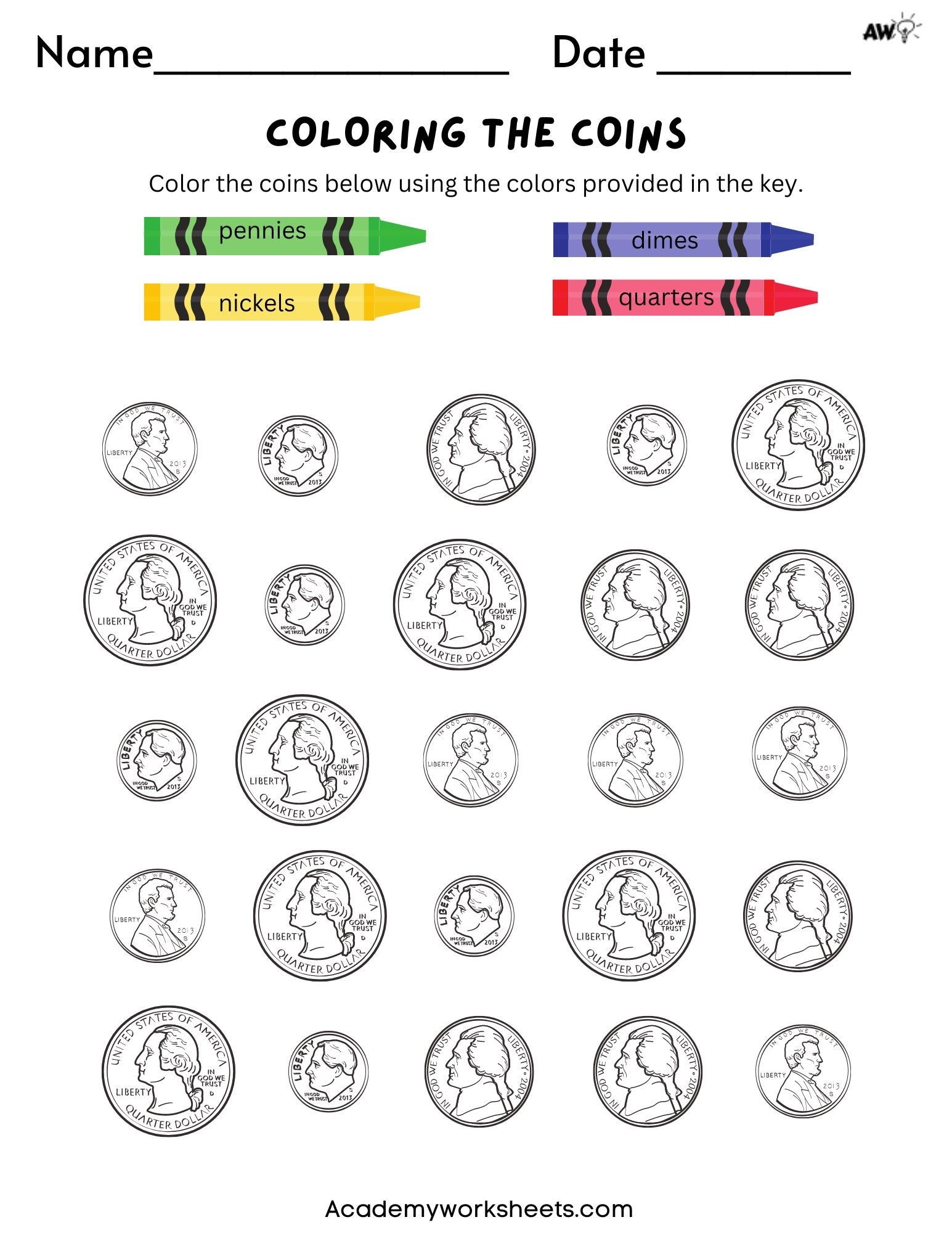 The Best Penny Nickel Quarter Dime Worksheets Academy Worksheets The Best Penny Nickel Quarter Dime Worksheets Academy Worksheets