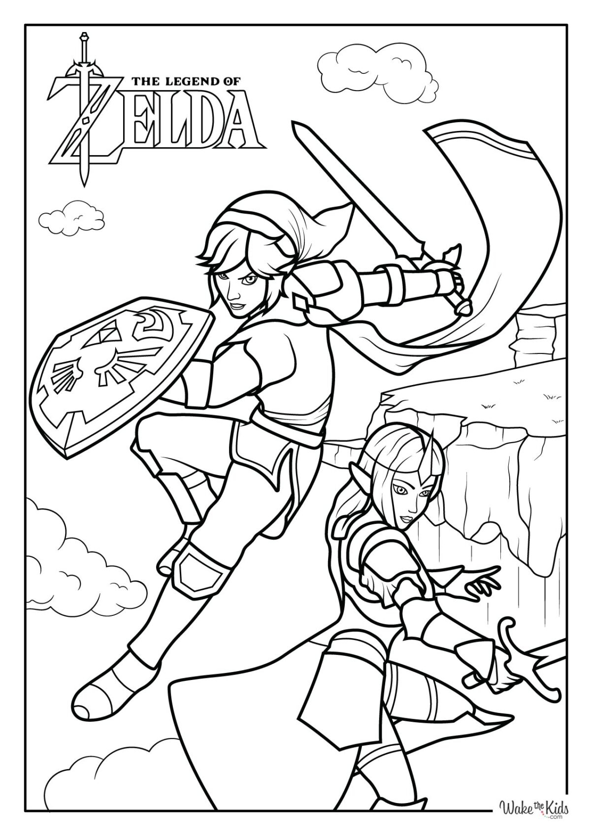 The Legend Of Zelda Coloring Pages Free Printable PDFs WakeTheKids
