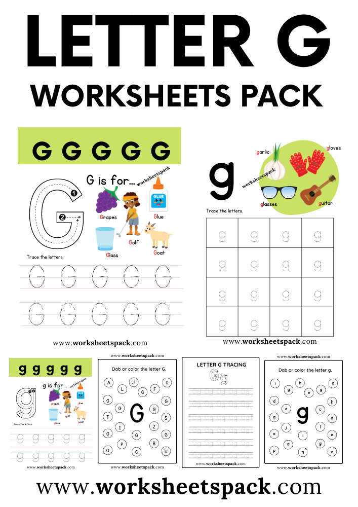 The Letter G Worksheets Free Pdf