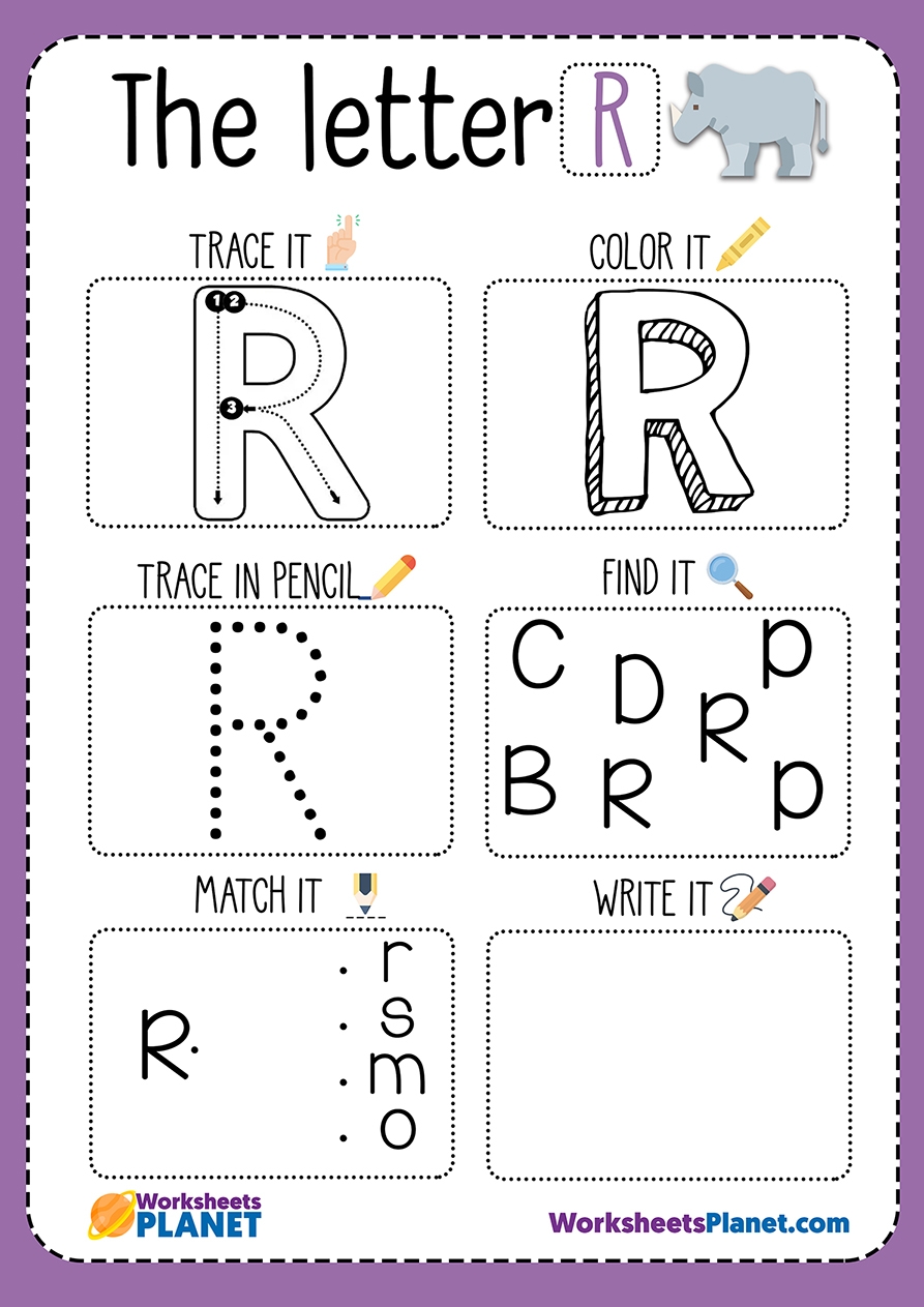 The Letter R Worksheet Trace Alphabets Small Letter 39 r 39 Free