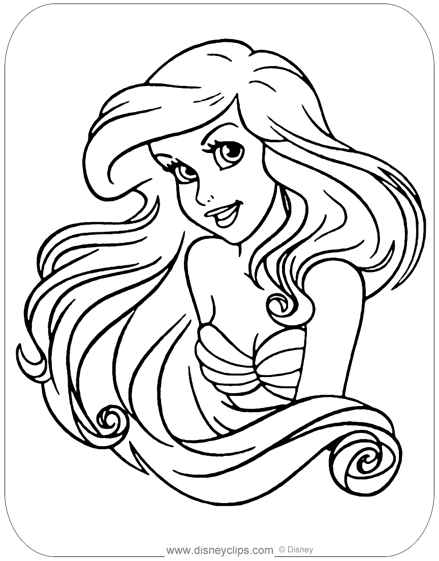 The Little Mermaid Coloring Pages 2 Disneyclips