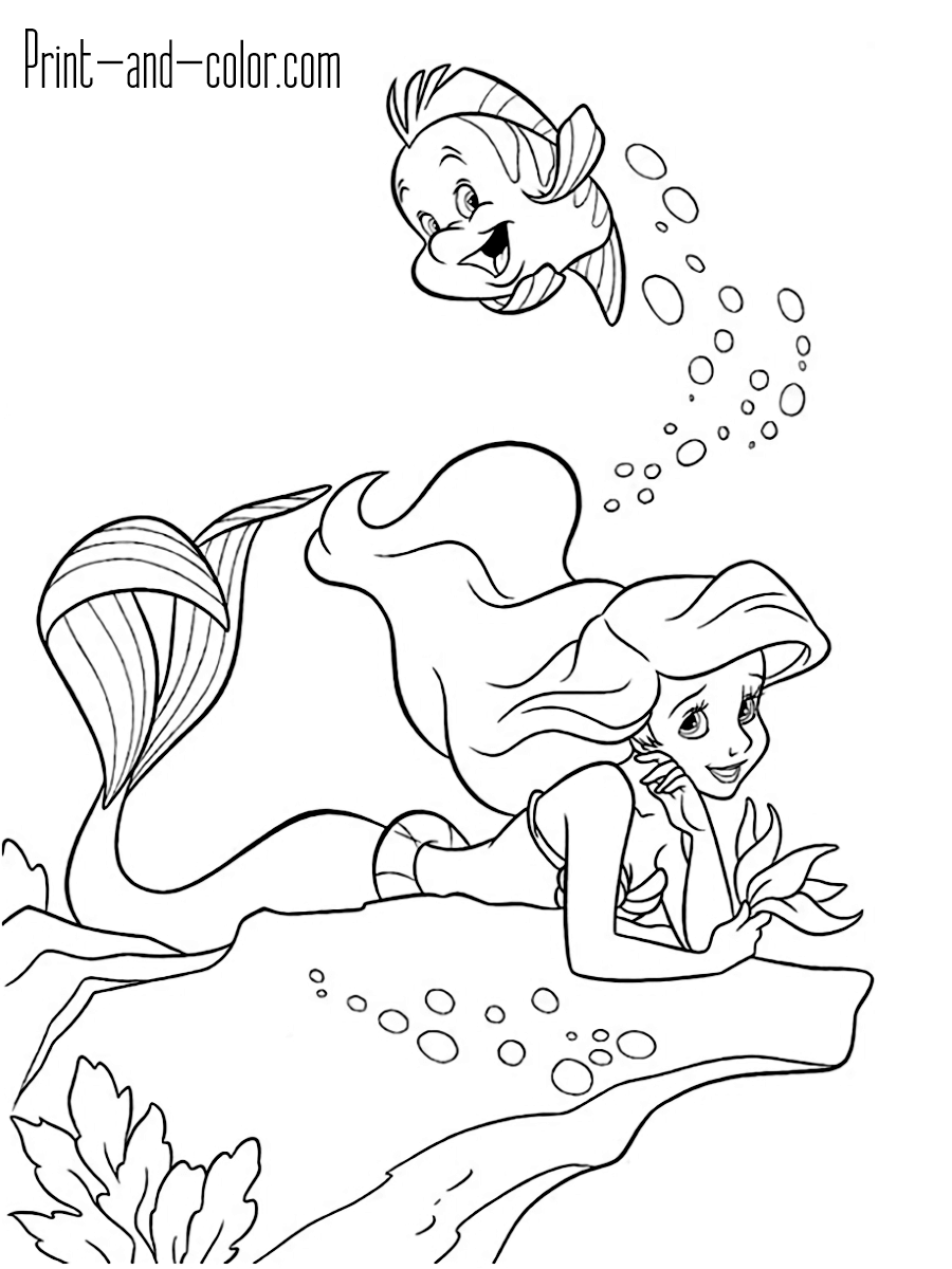 The Little Mermaid Coloring Pages Print And Color