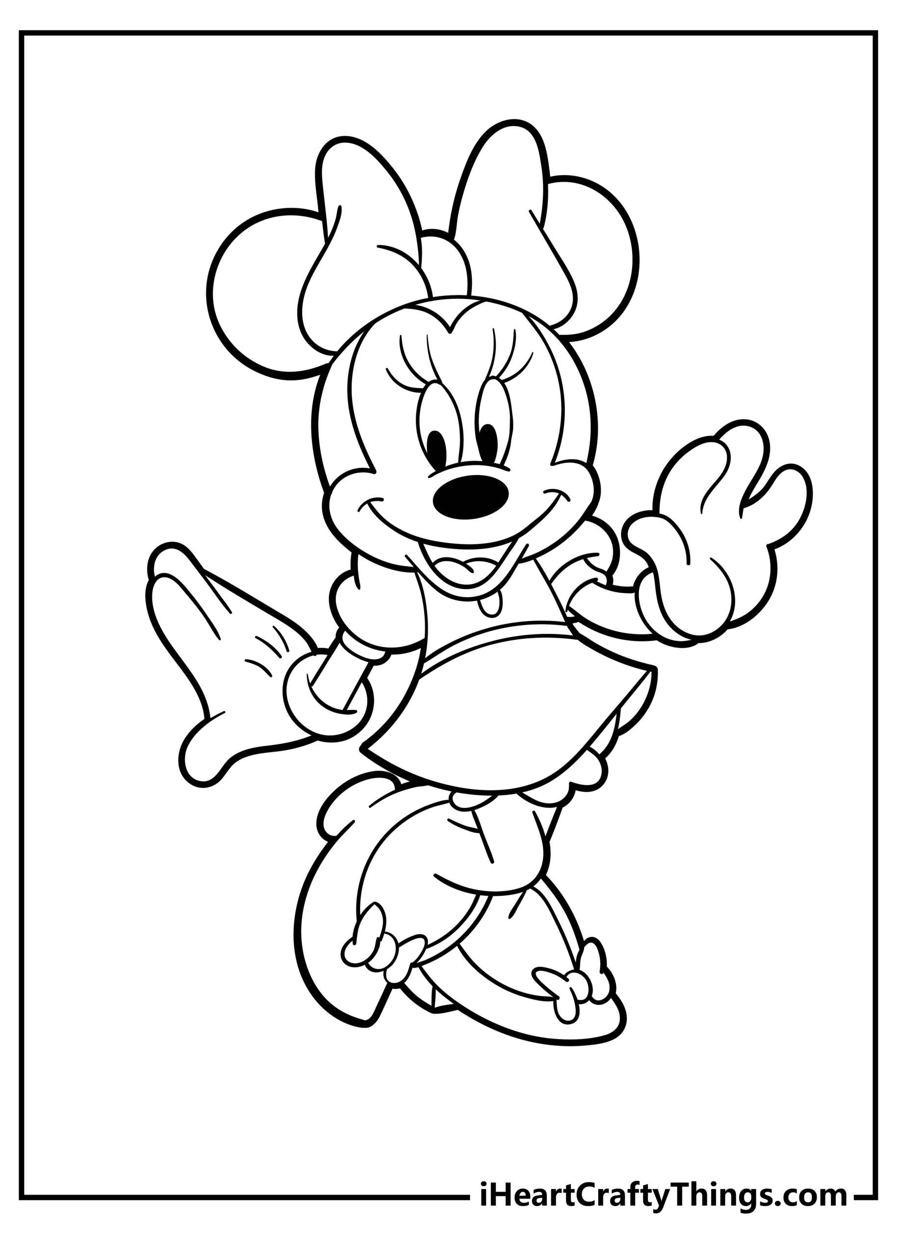 The Magical World Of Minnie Mouse Coloring Pages