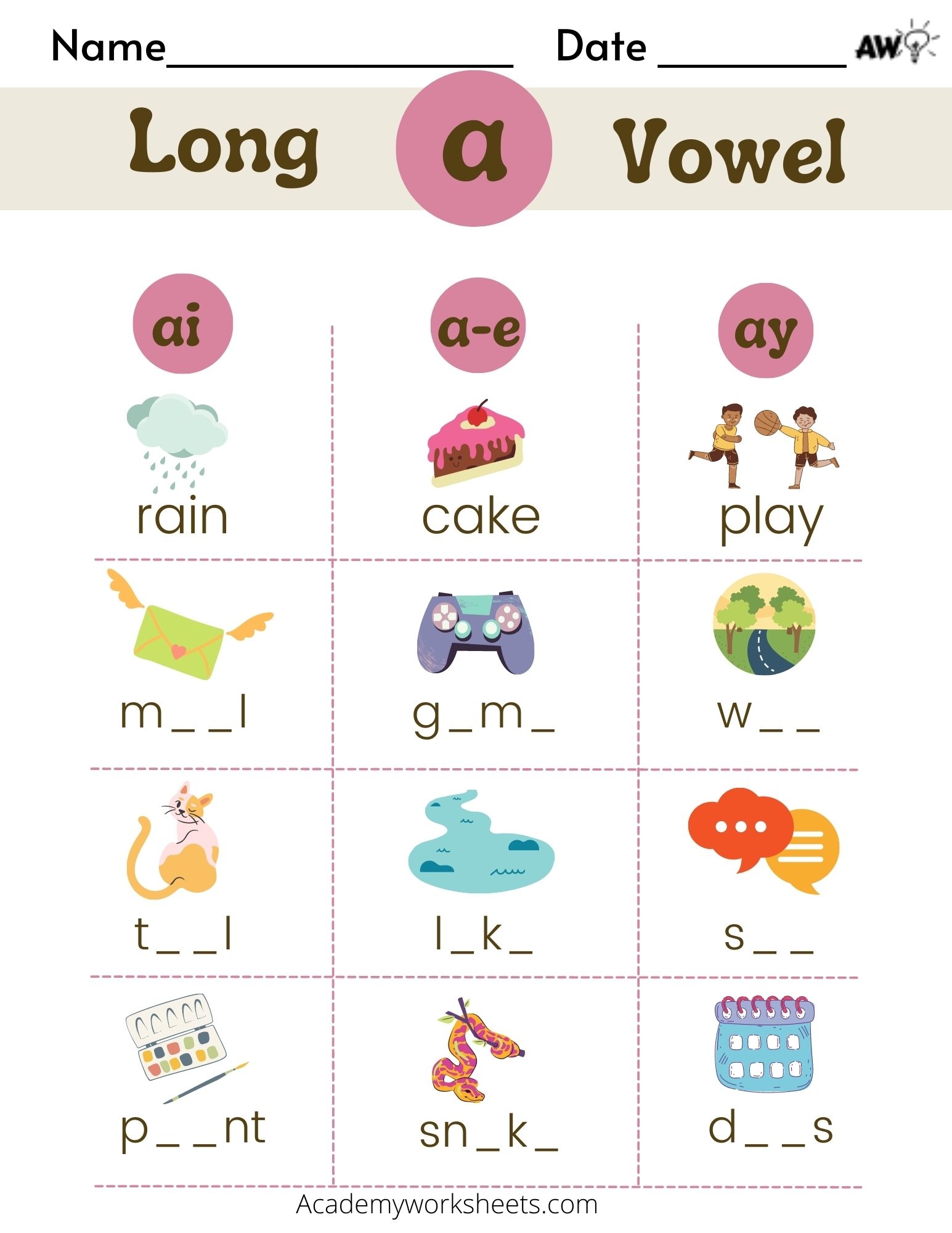 The Most Helpful Long A Sound Words Worksheets Academy Worksheets The Most Helpful Long A Sound Words Worksheets Academy Worksheets