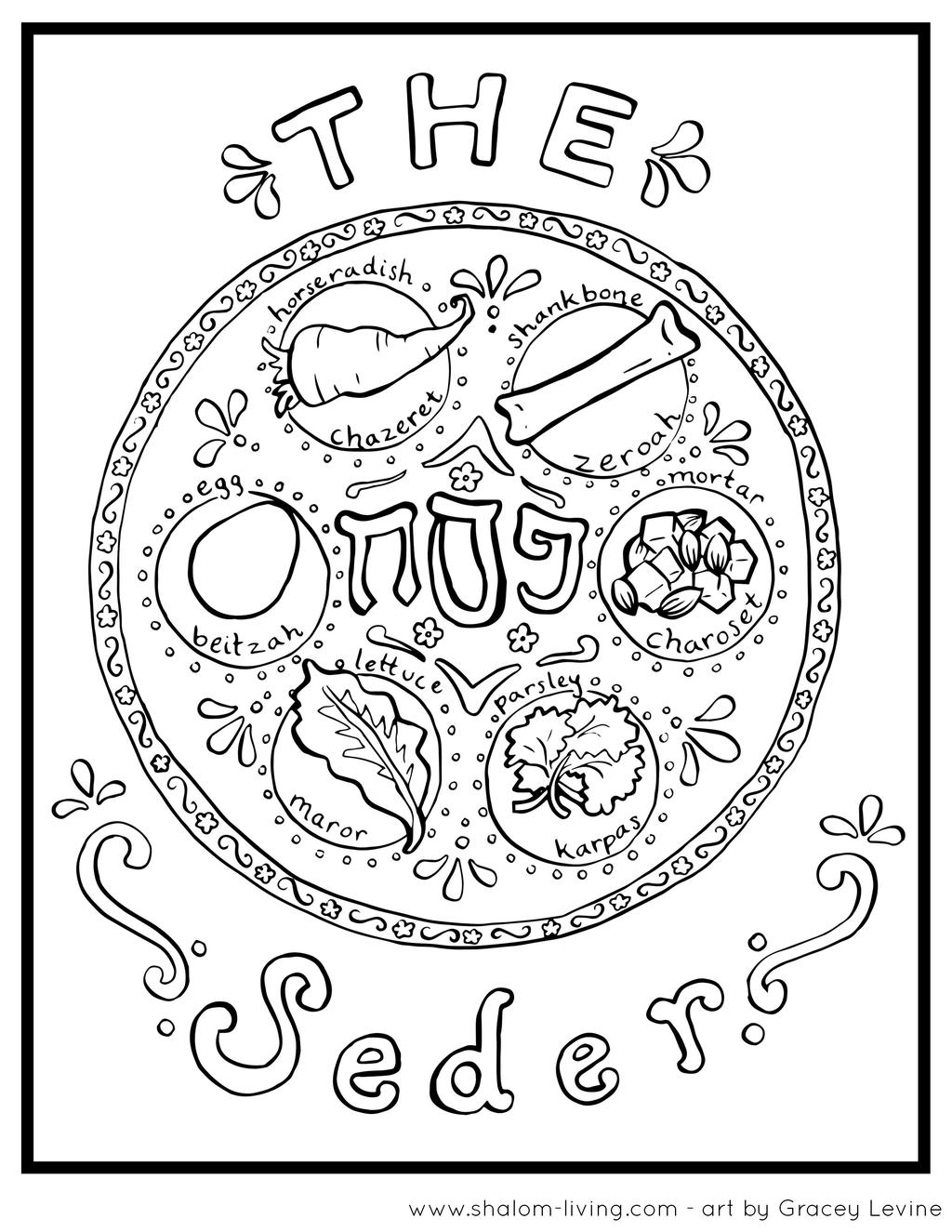 The Seder Of Pesach Coloring Pages XColorings