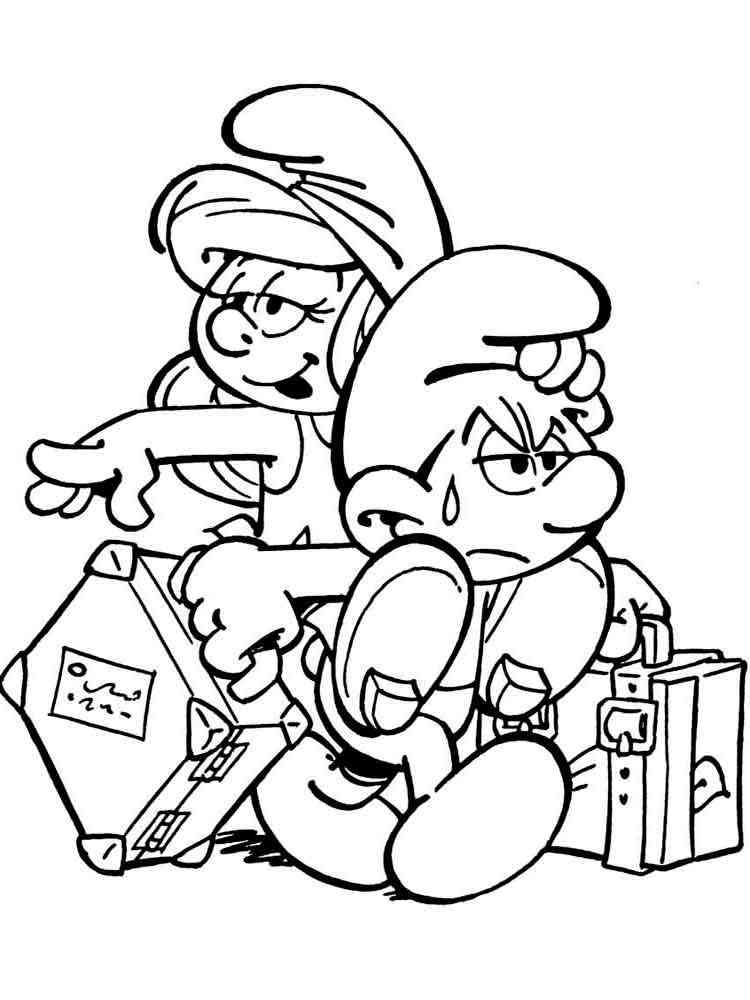 smurfs coloring pages