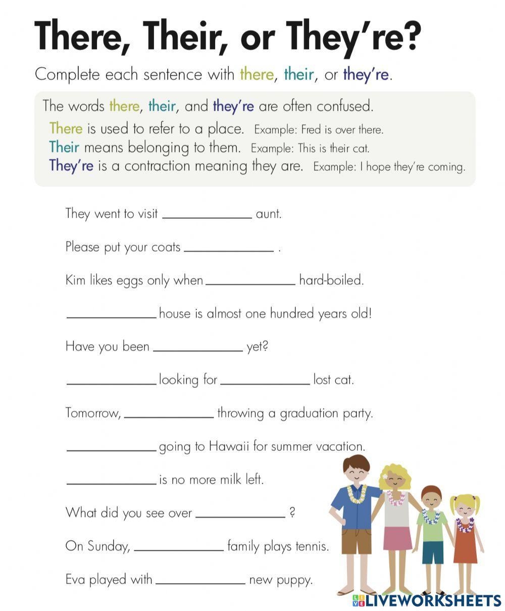 Their There They Re Worksheet