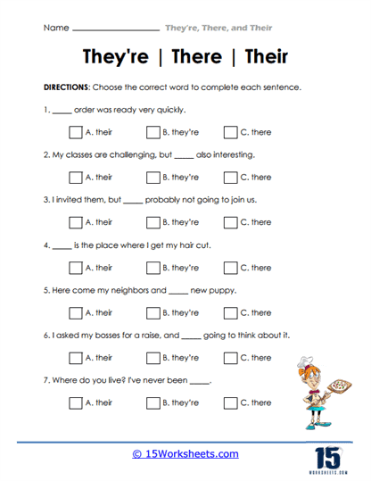 There Their And Theyre Practice Worksheet YourDictionary There Their And Theyre Practice Worksheet YourDictionary